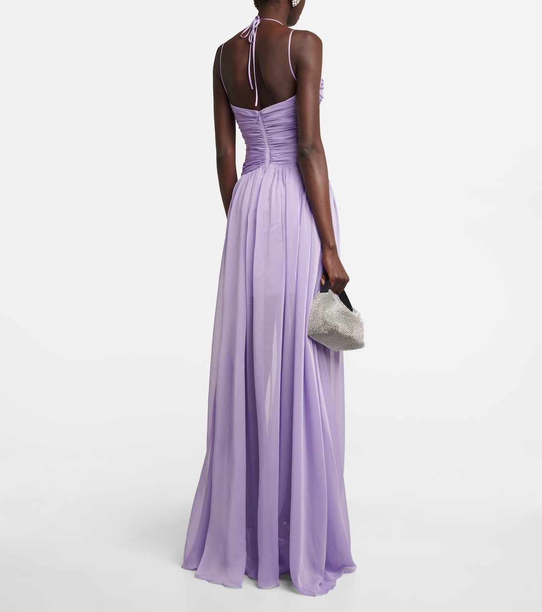 Cutout chiffon gown | Rasario