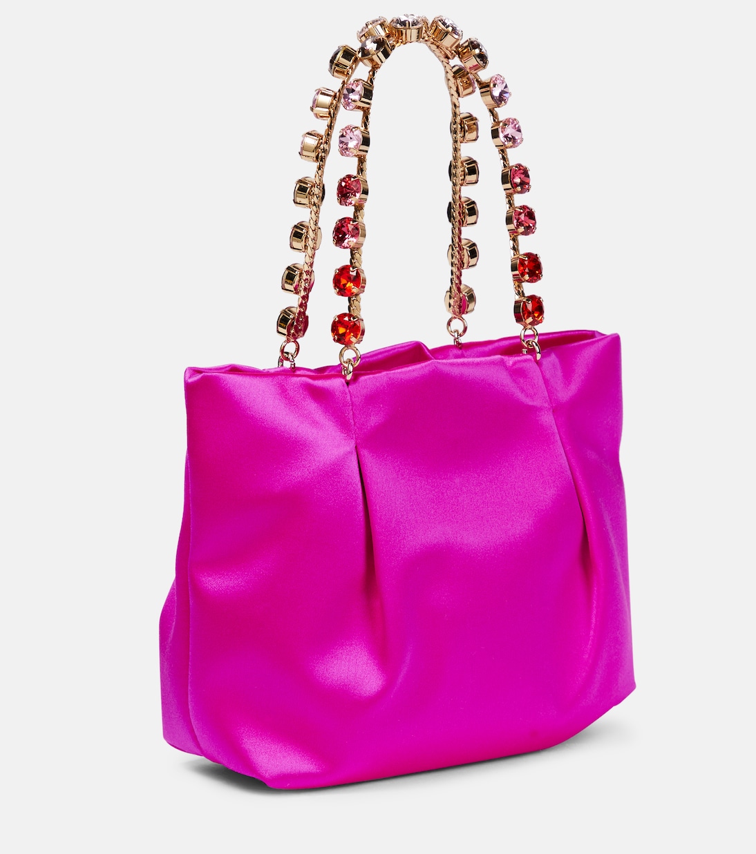Tote Galactic mini de satén adornado | Aquazzura