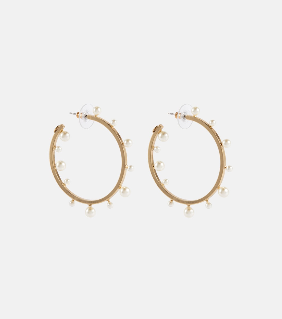 Orecchini a cerchio Odetta con perle bijoux | Jennifer Behr
