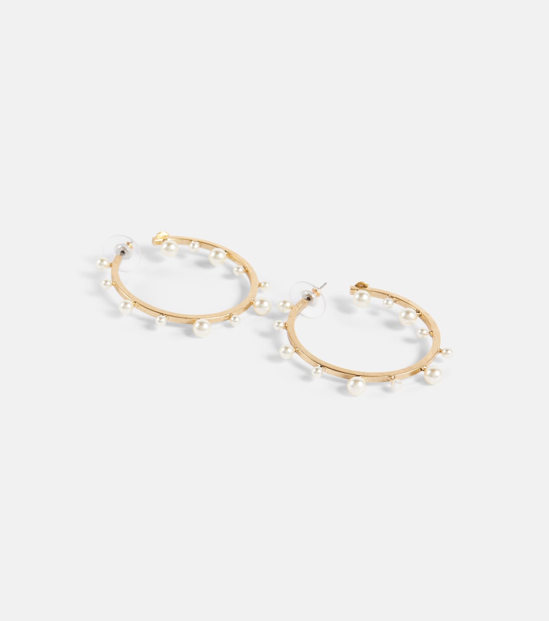 Orecchini a cerchio Odetta con perle bijoux | Jennifer Behr