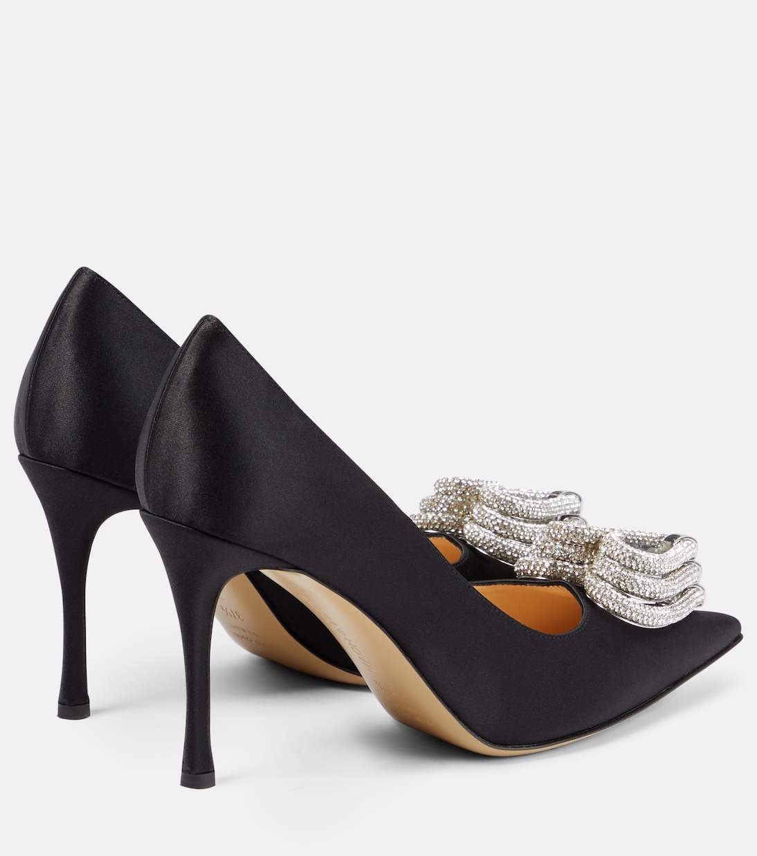 Triple Heart embellished satin pumps | Mach & Mach