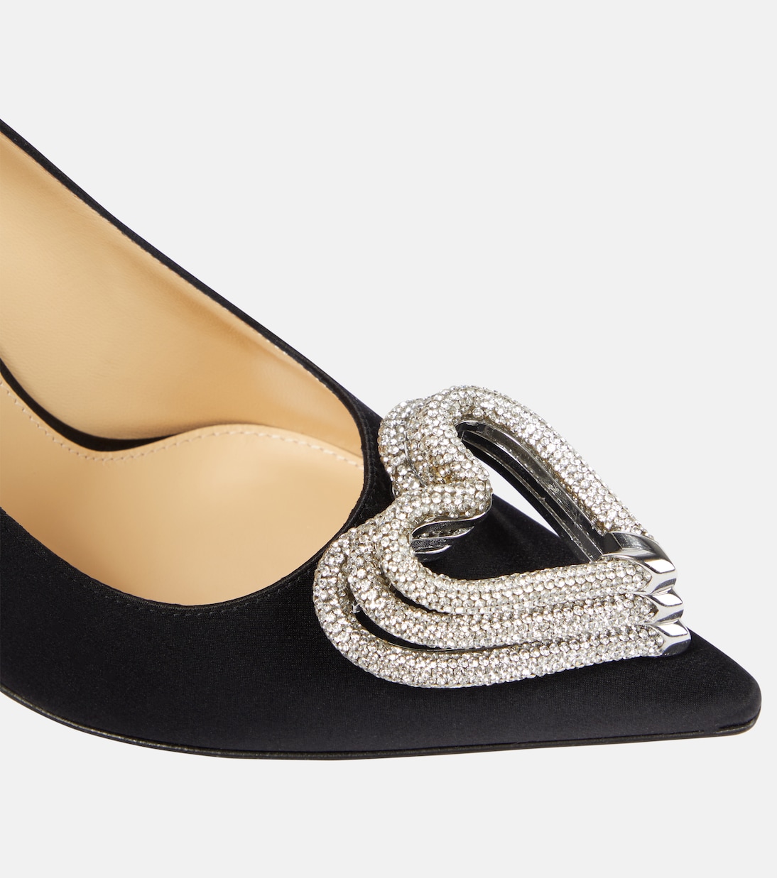 Triple Heart embellished satin pumps | Mach & Mach