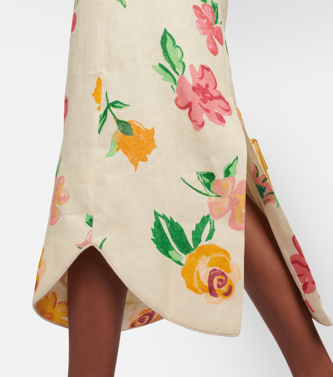Abito midi in lino con cut-out | Alémais