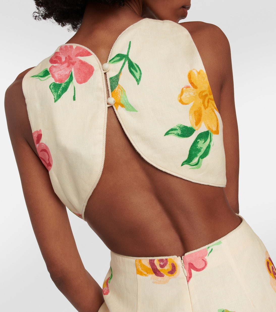 Abito midi in lino con cut-out | Alémais