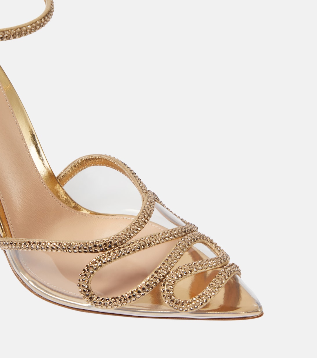 Sandali in pelle e PVC con cristalli | Gianvito Rossi