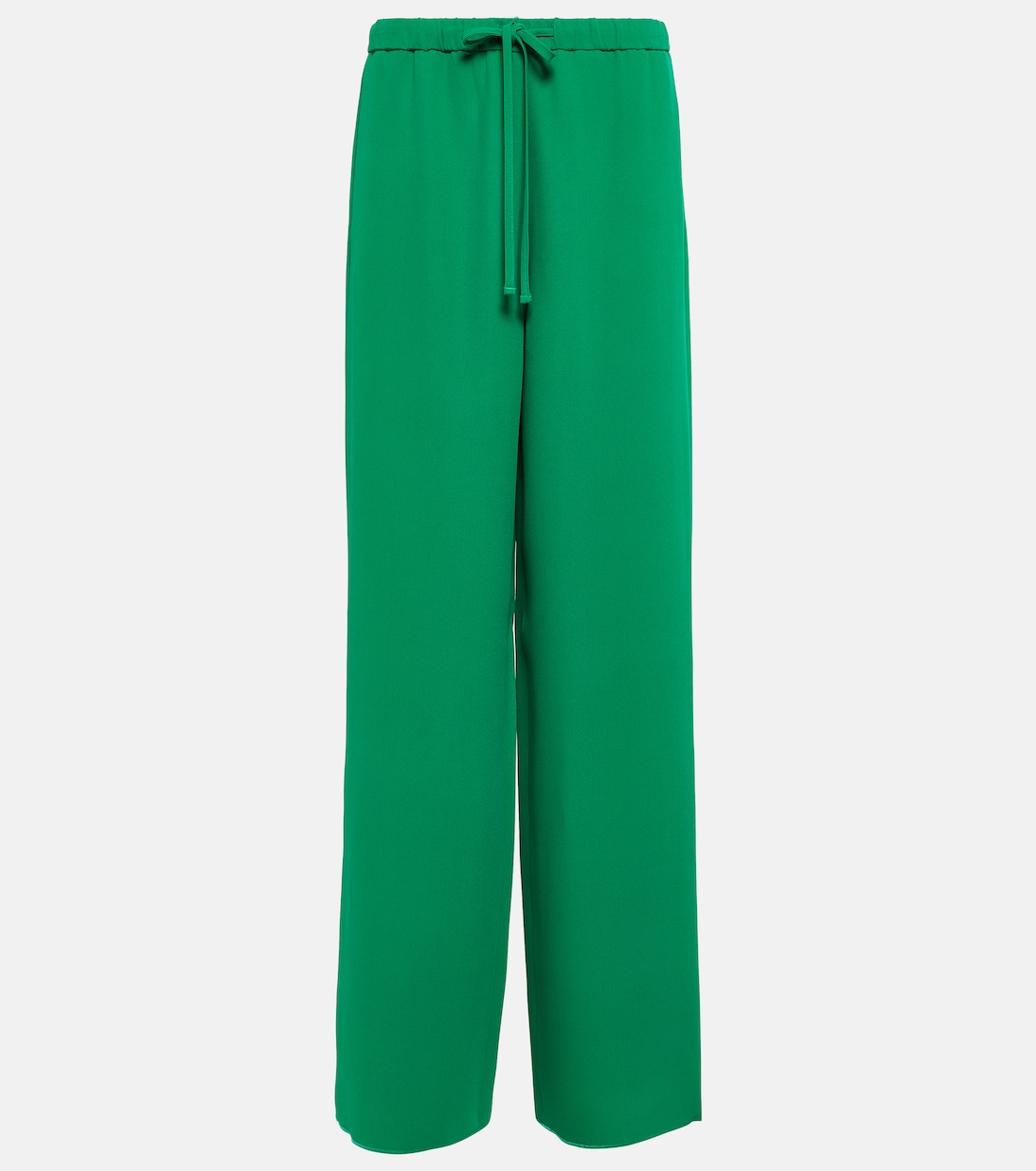 Pantalon ample à taille haute en soie | Valentino