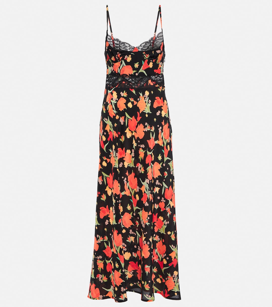 Robe midi Amora en soie à fleurs | Rixo