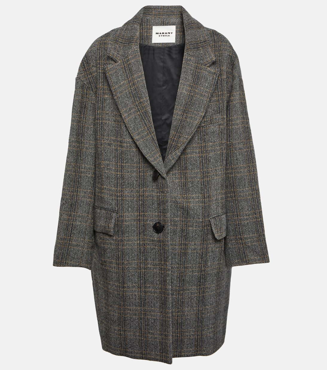 Limiza herringbone oversized wool coat in multicoloured Marant Etoile Mytheresa