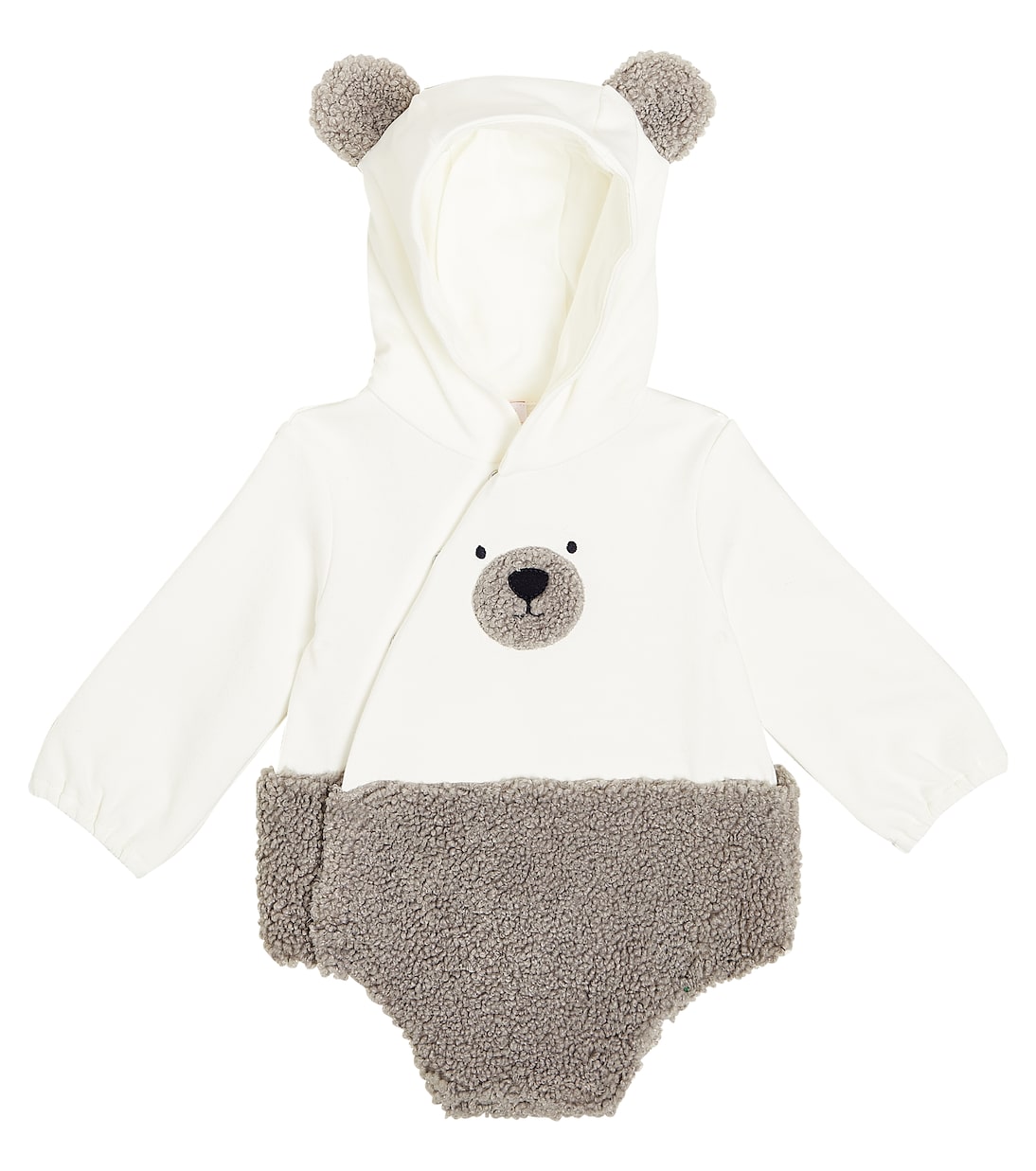 Baby - Body in cotone con shearling sintetico | Il Gufo