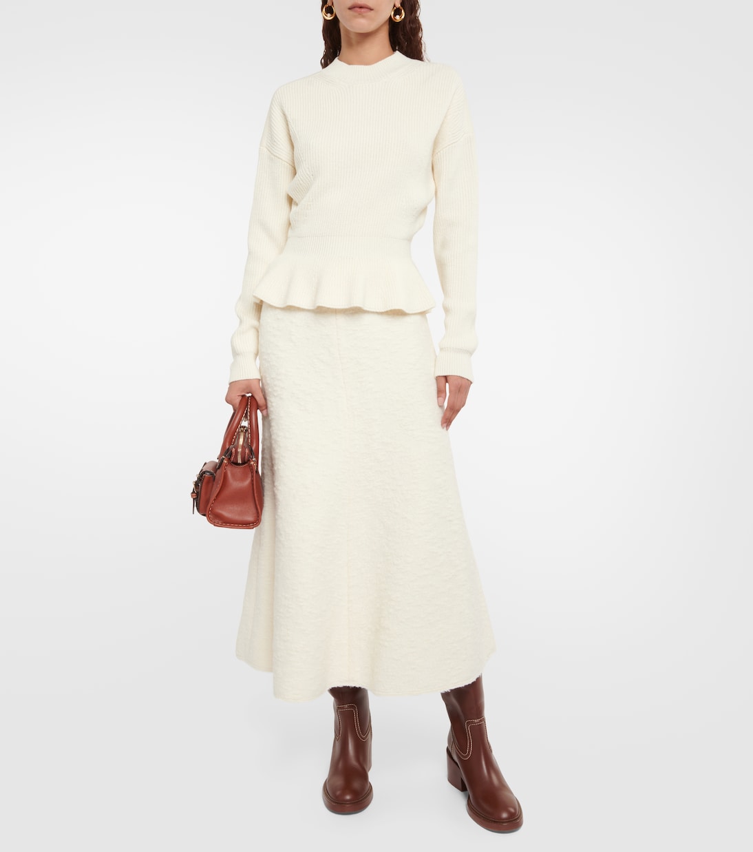 Gonna midi in misto lana | Chloé