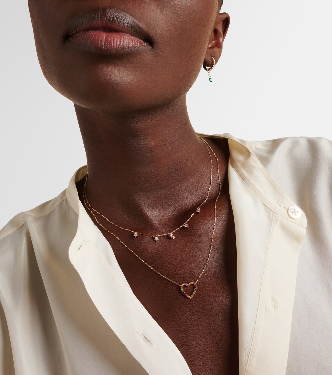 Collier Star en or 14 ct et diamants | Roxanne First