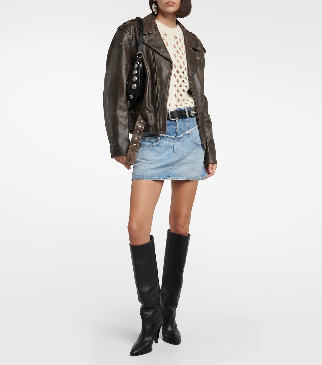 Minifalda en denim de tiro alto | Isabel Marant
