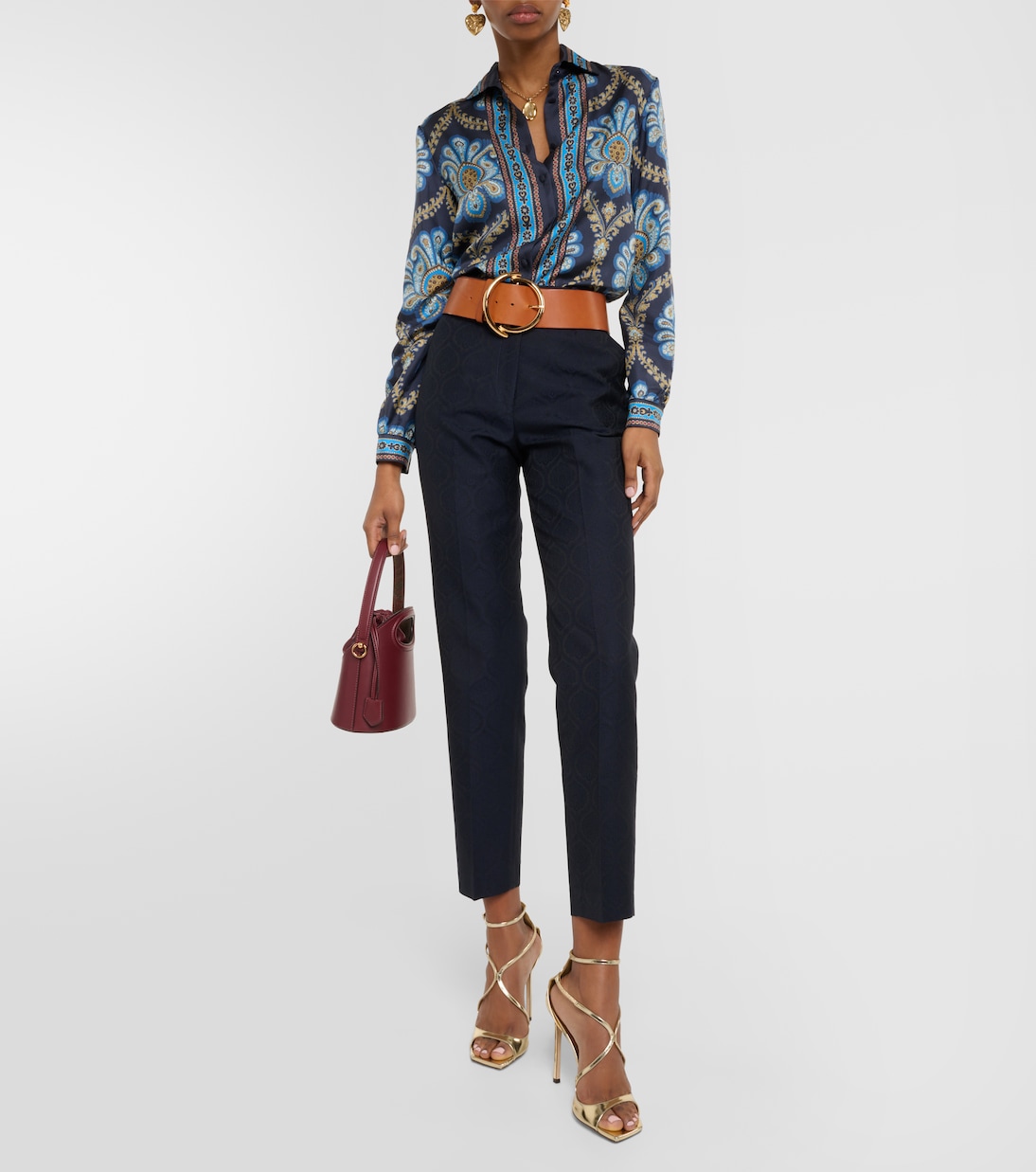 Camicia in twill di seta con stampa | Etro