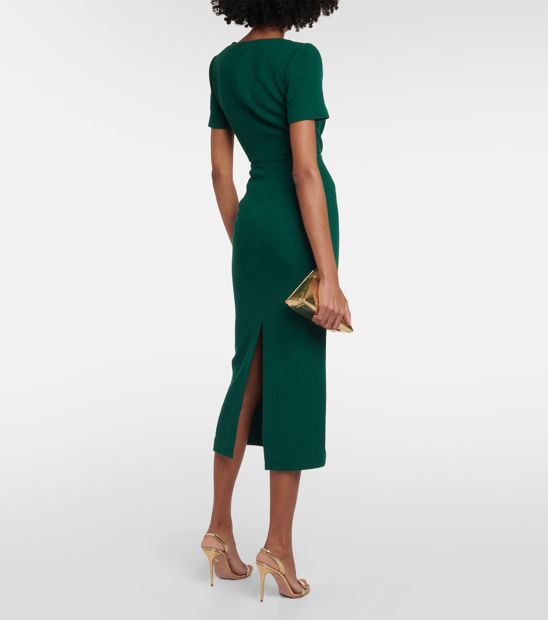 Robe midi Moon en laine | Roland Mouret