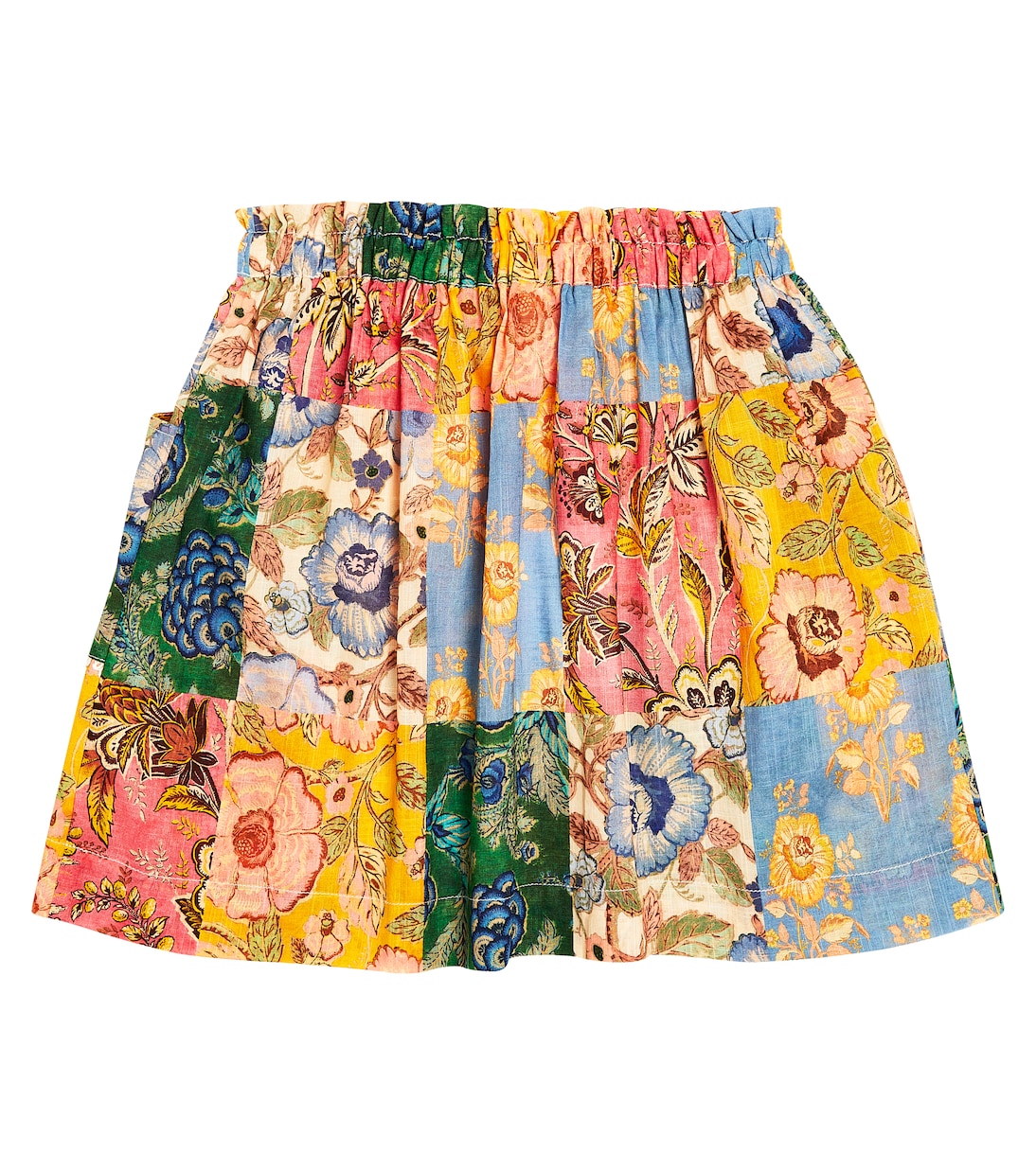 Falda Junie de algodón con patchwork | Zimmermann Kids