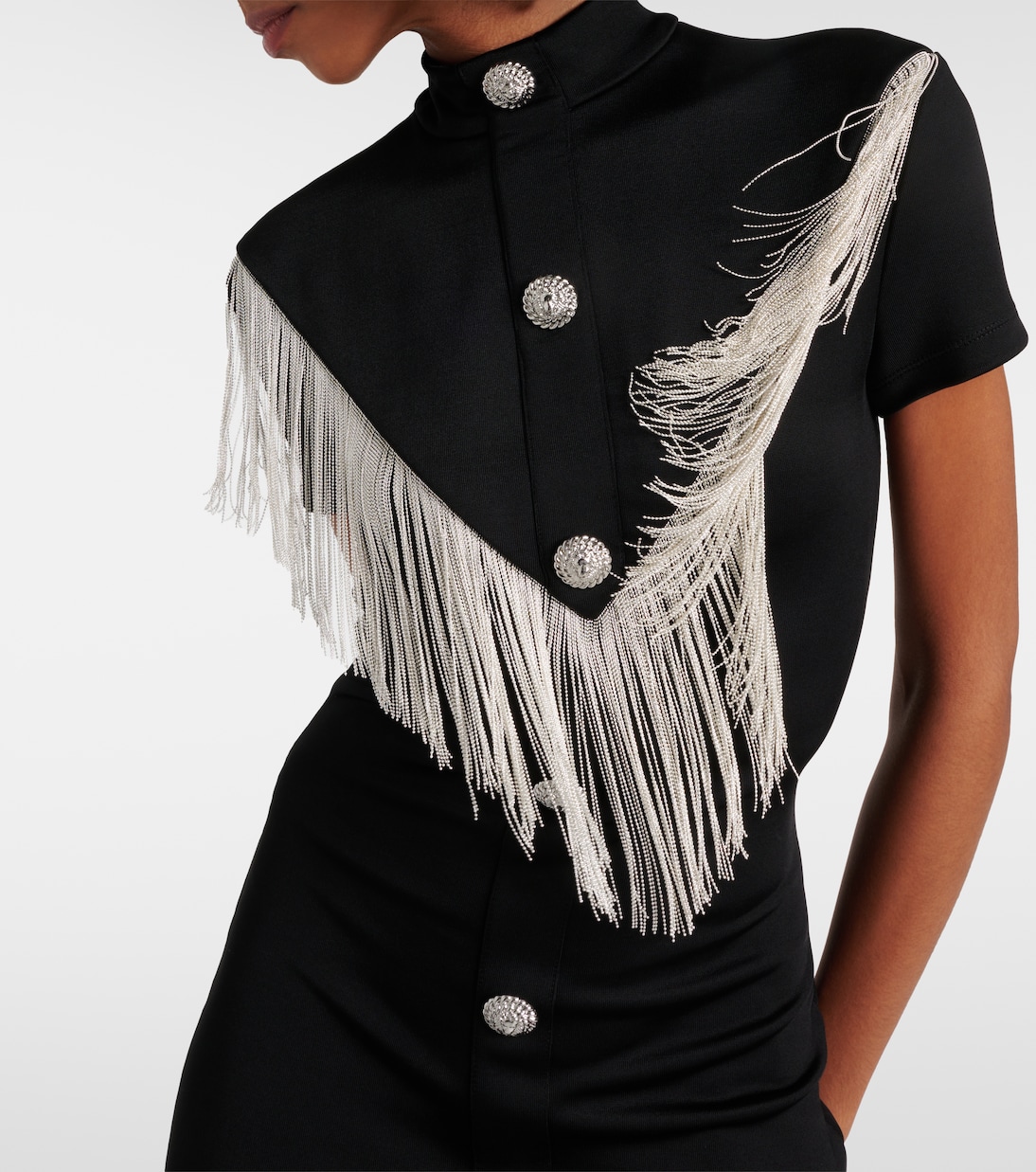 Verziertes Minikleid aus Jersey | Balmain