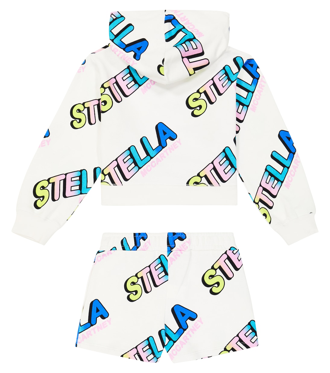 Printed cotton sweatshirt and shorts | Stella McCartney Kids