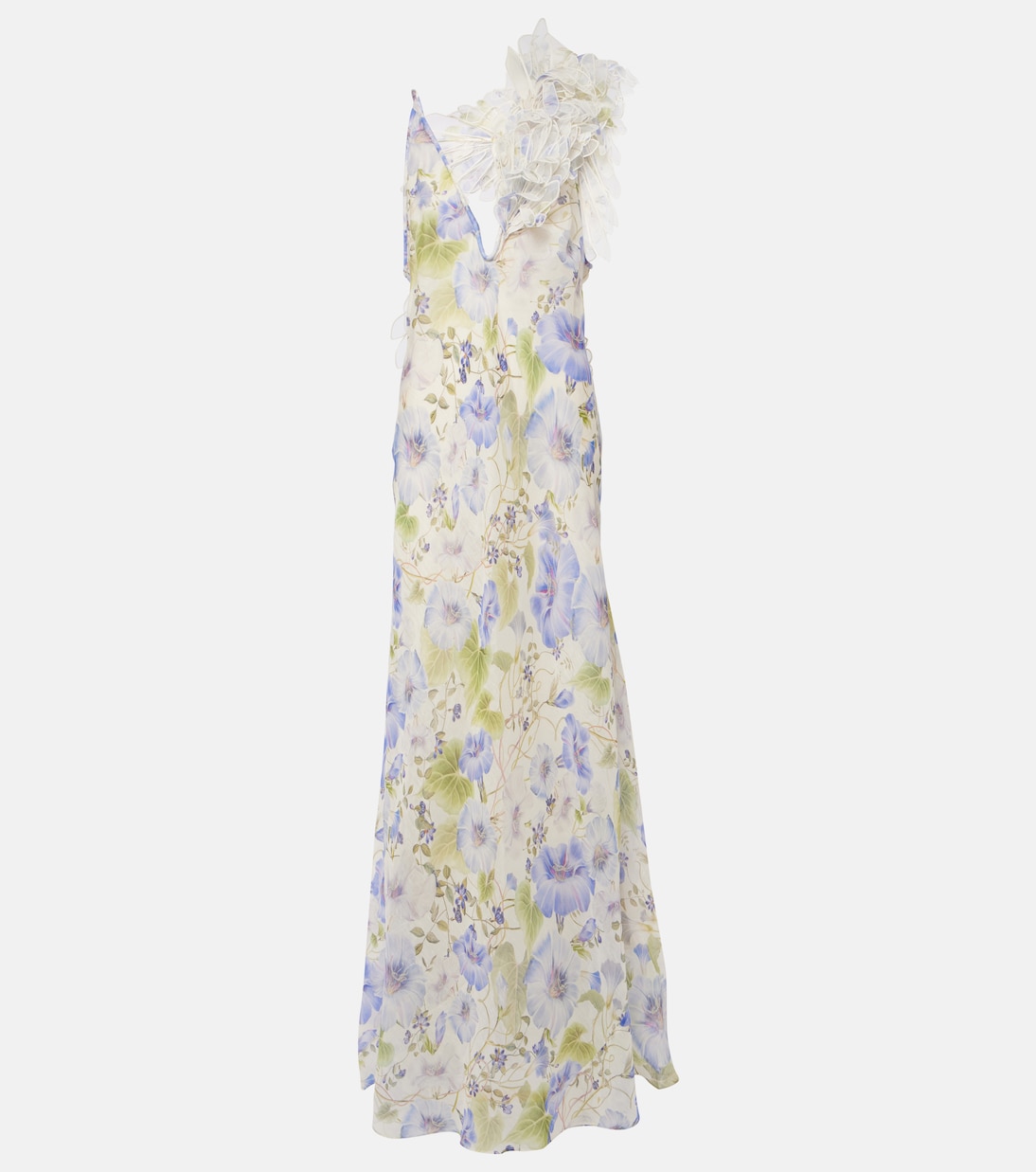 Abito lungo Natura in organza di lino e seta | Zimmermann