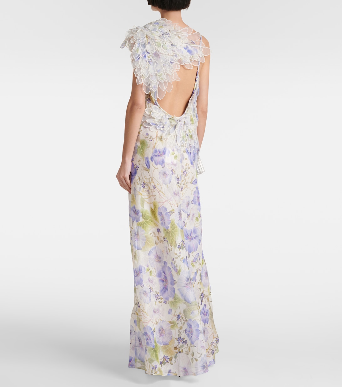 Abito lungo Natura in organza di lino e seta | Zimmermann