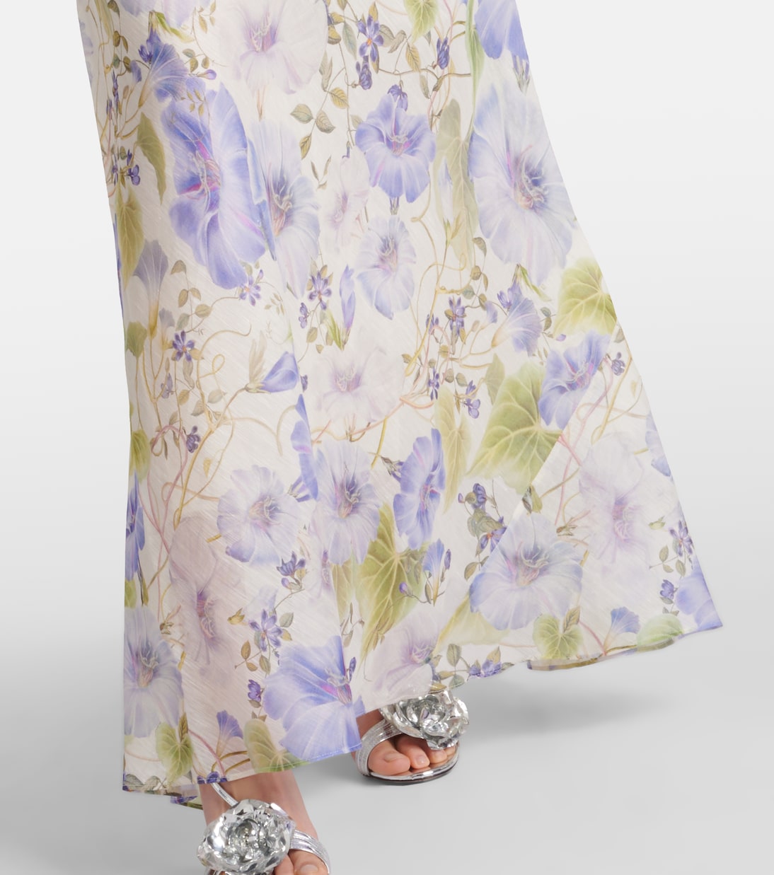 Abito lungo Natura in organza di lino e seta | Zimmermann