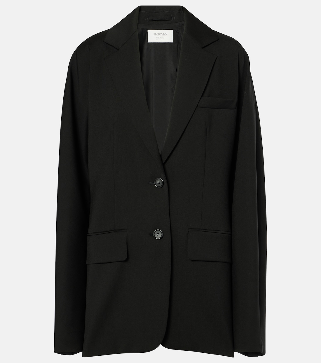 Ecru oversized virgin wool blazer | Sportmax