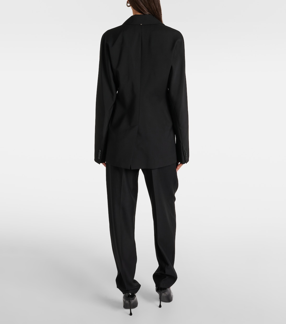 Ecru oversized virgin wool blazer | Sportmax