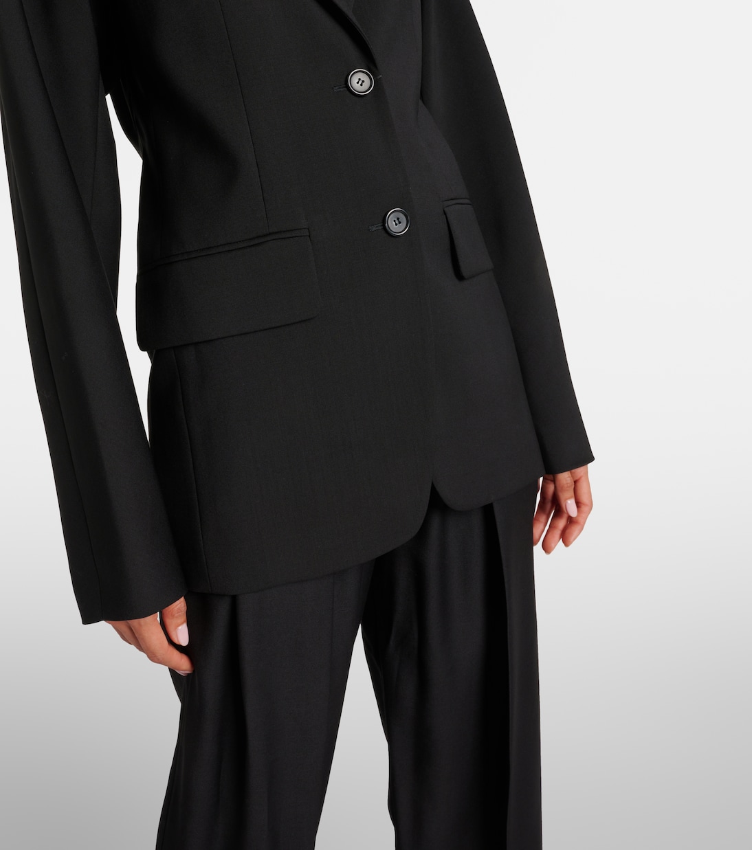 Ecru oversized virgin wool blazer | Sportmax