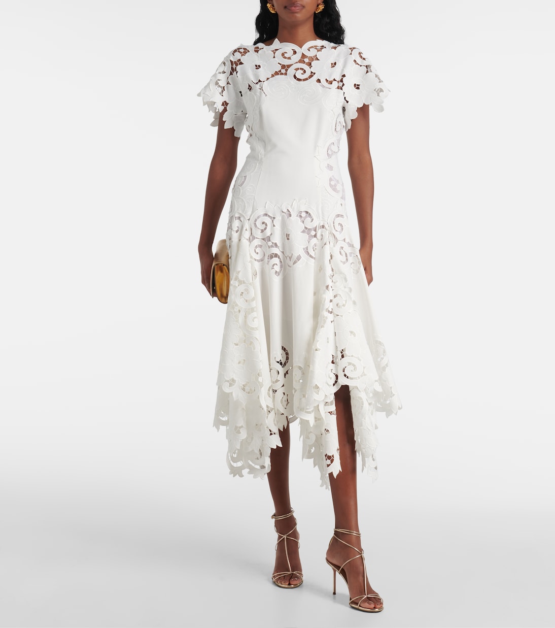 Guipure lace midi dress | Oscar de la Renta