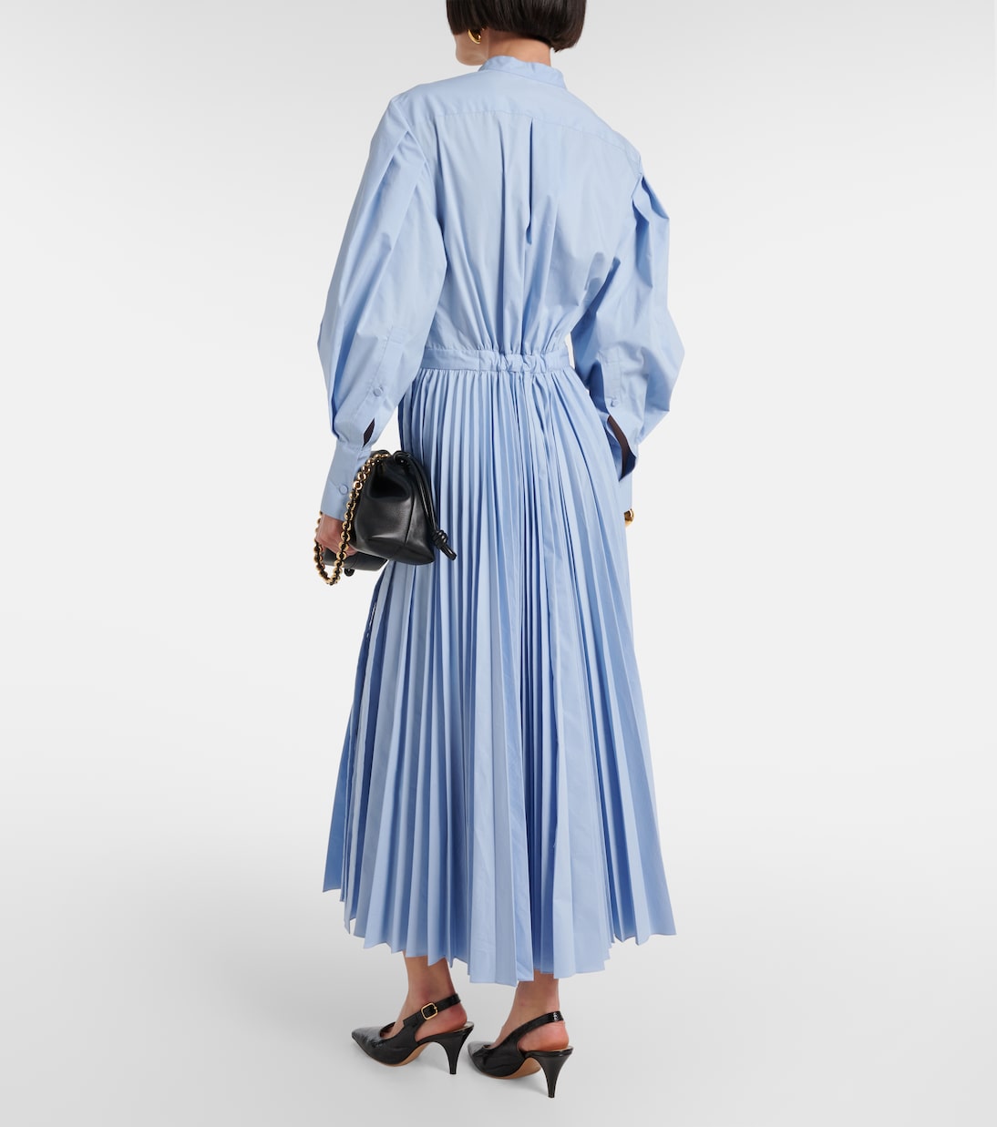 Binoche plissé cotton-blend midi dress | Altuzarra