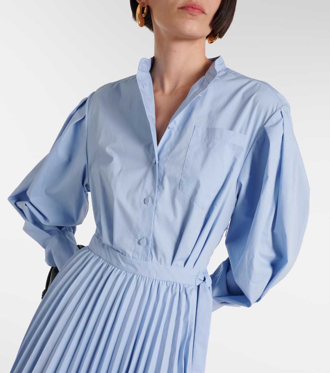 Binoche plissé cotton-blend midi dress | Altuzarra
