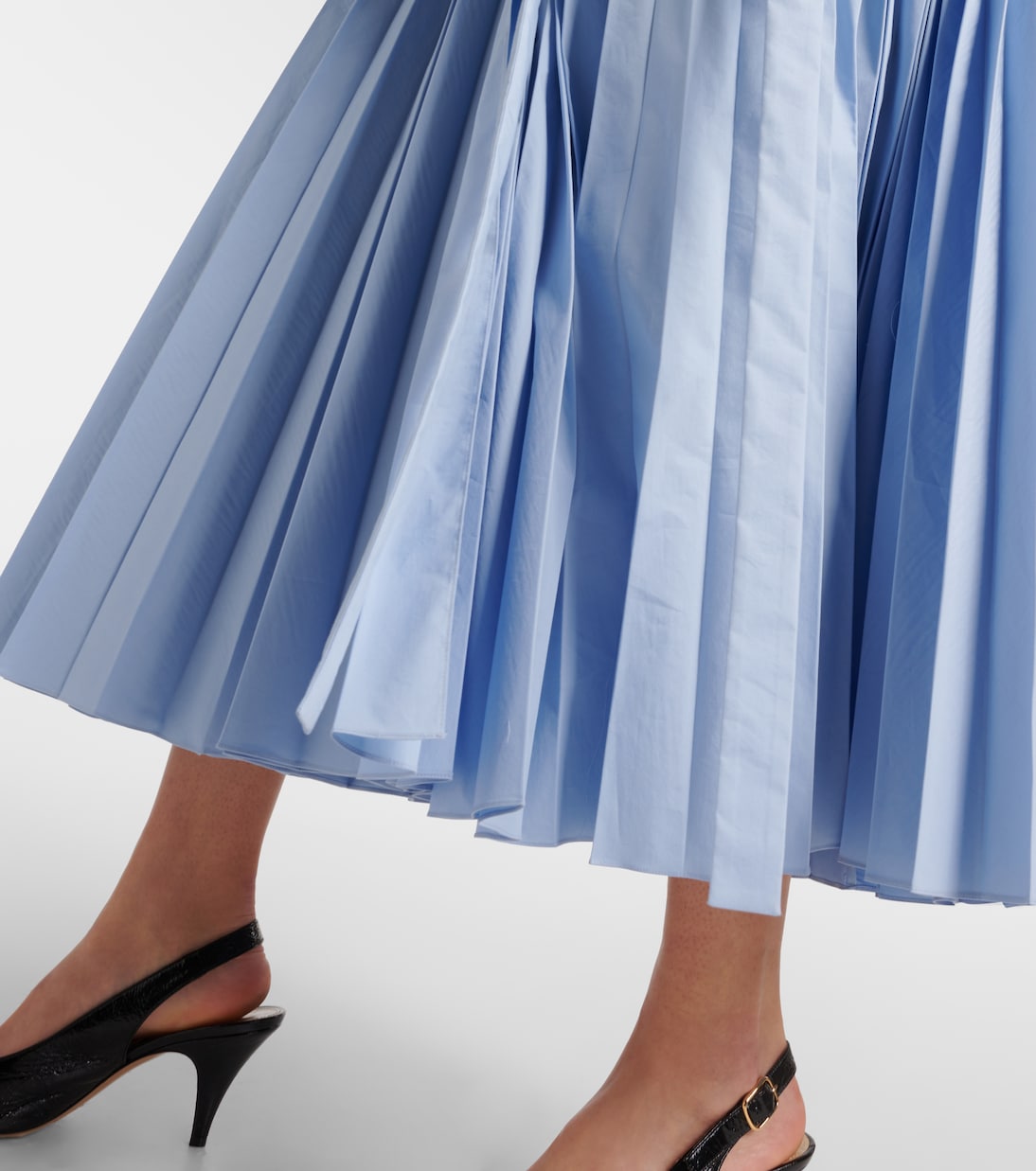 Binoche plissé cotton-blend midi dress | Altuzarra