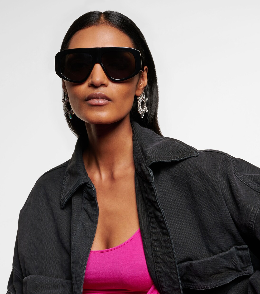 Occhiali da sole aviator Attico57 by THE ATTICO x Linda Farrow, stile giovane e trendy