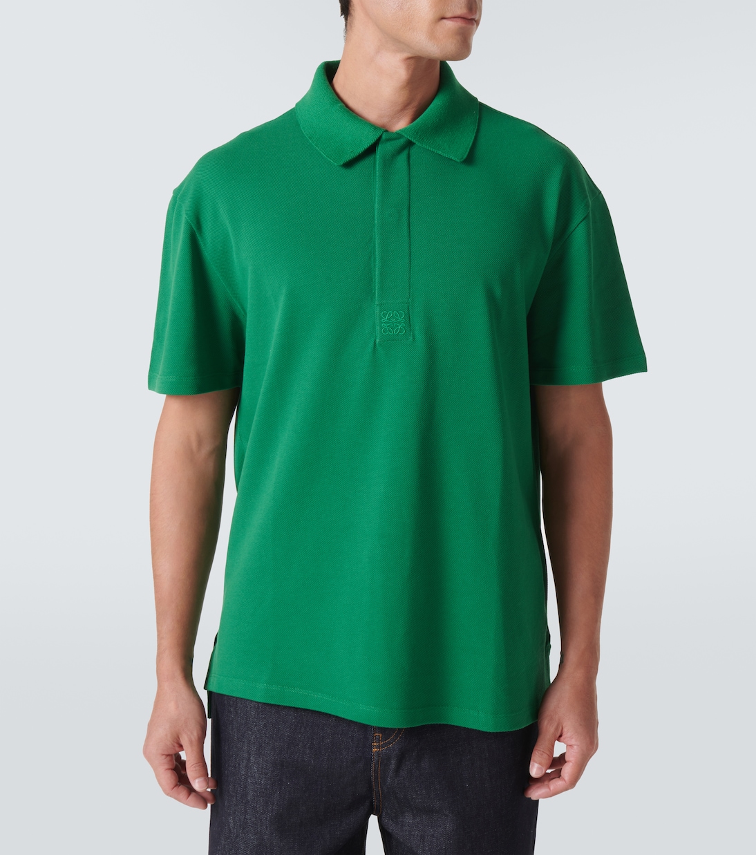LOEWE ポロシャツ グリーン #M パイル Polo in cotton Green - LOEWE