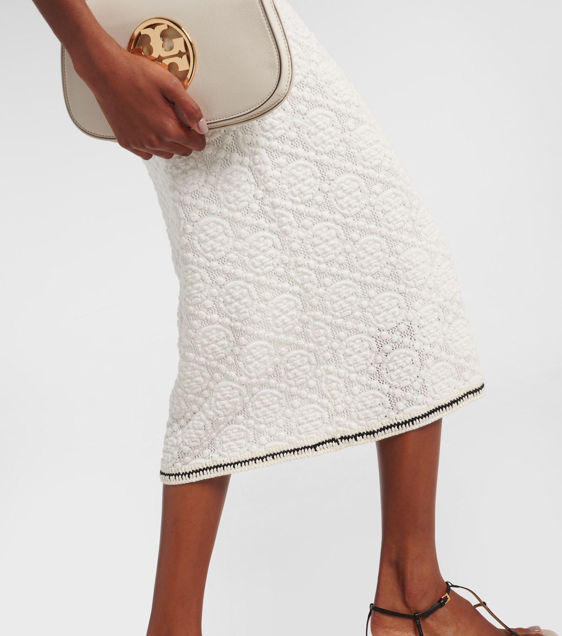 Vestido midi de algodón con cinturón | Tory Burch