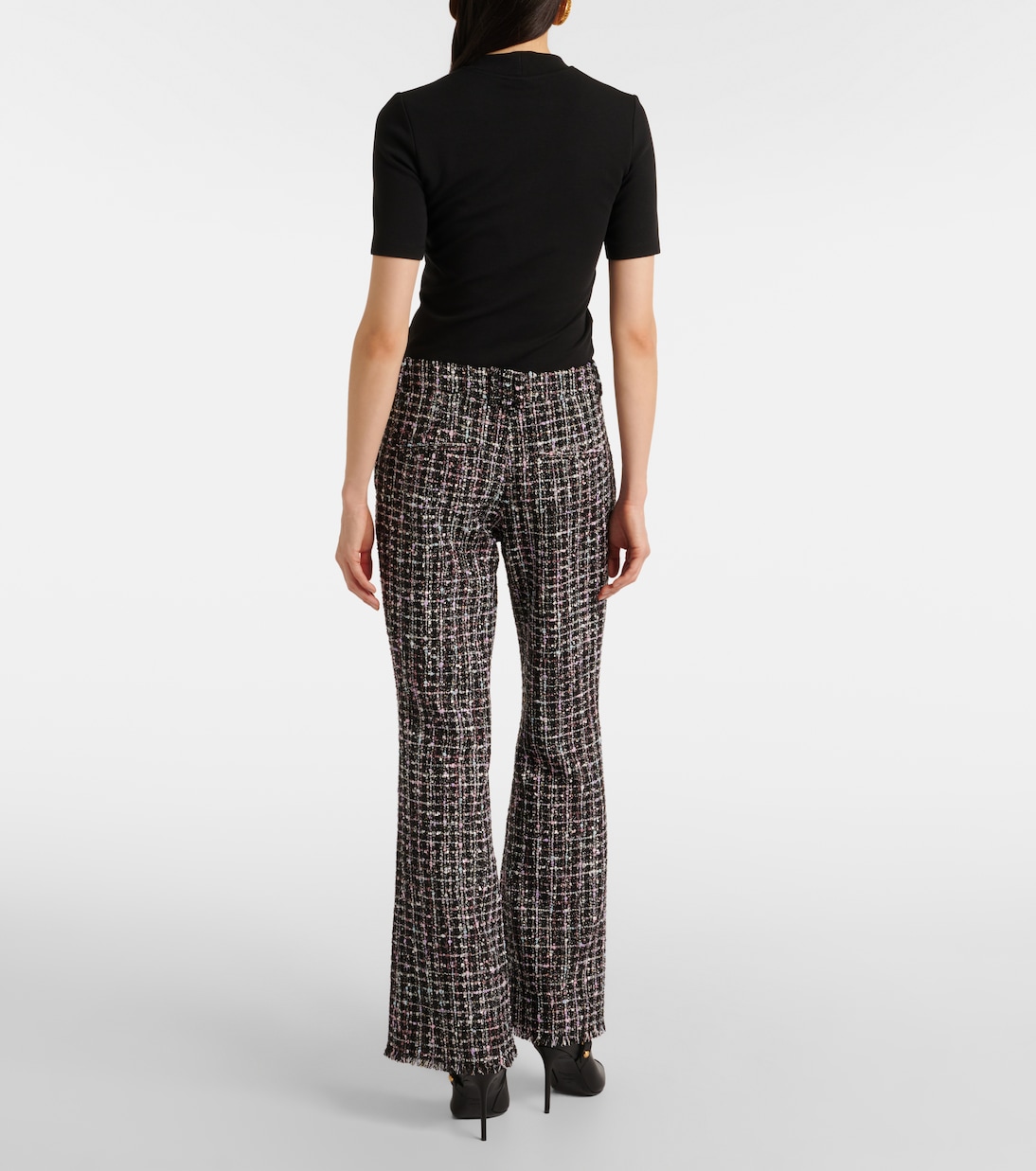 Pantaloni flared in tweed | Balmain