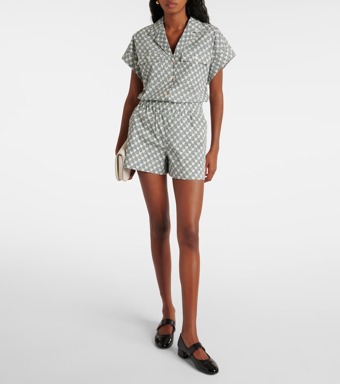 Shorts in popeline di misto cotone | Tory Burch