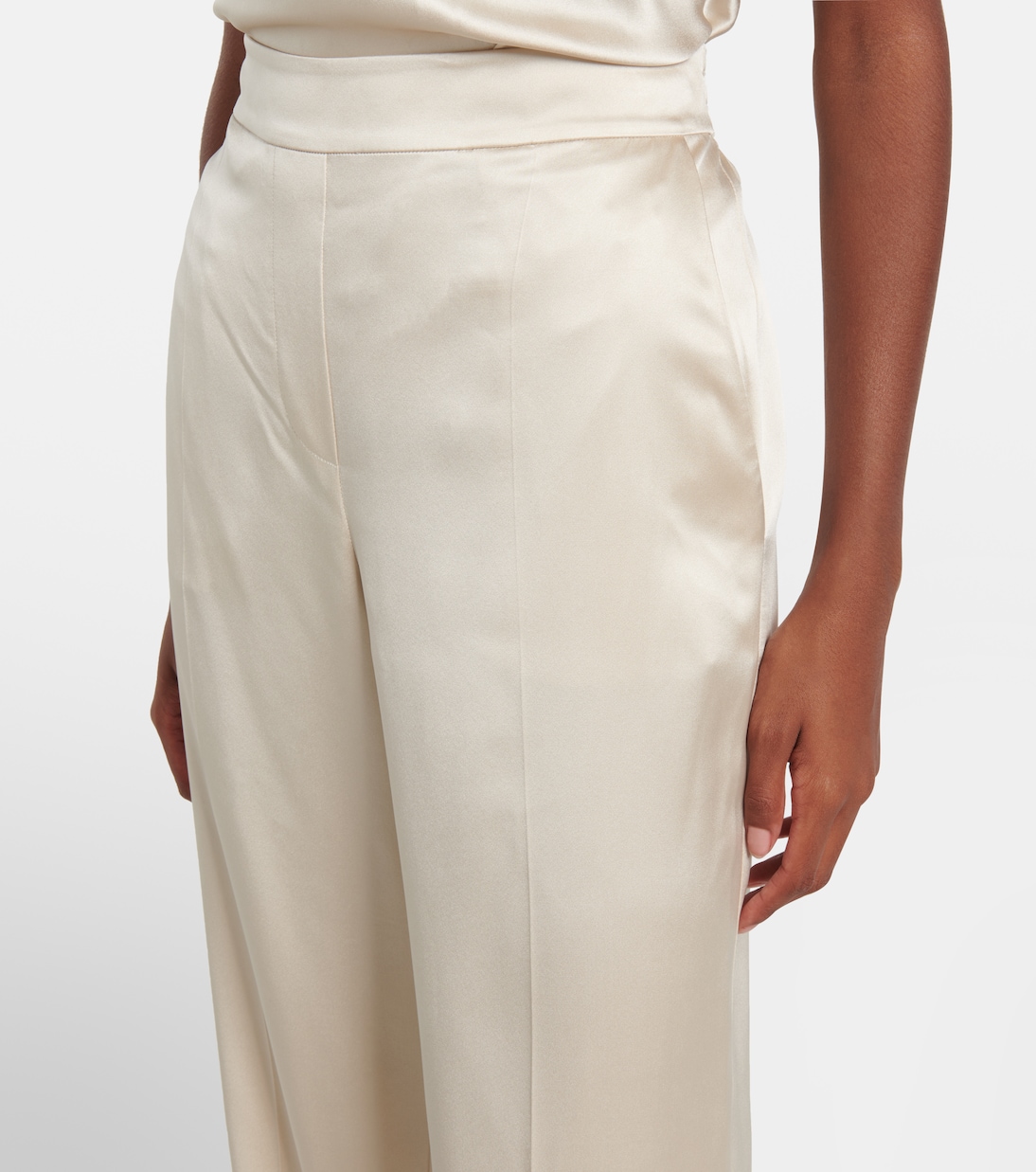 Pantaloni regular Tova in raso di seta | Joseph