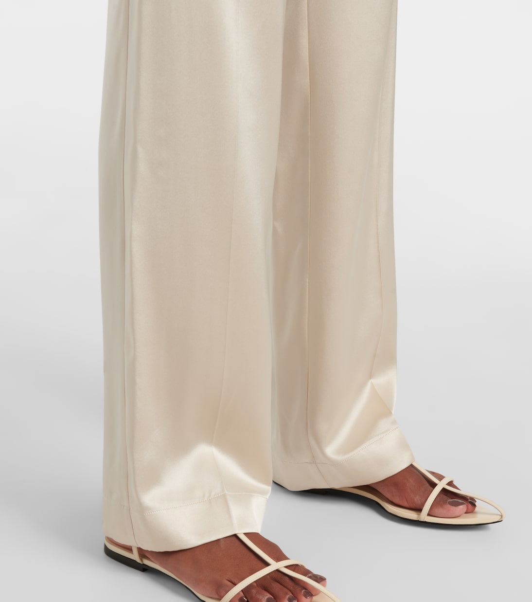 Pantaloni regular Tova in raso di seta | Joseph