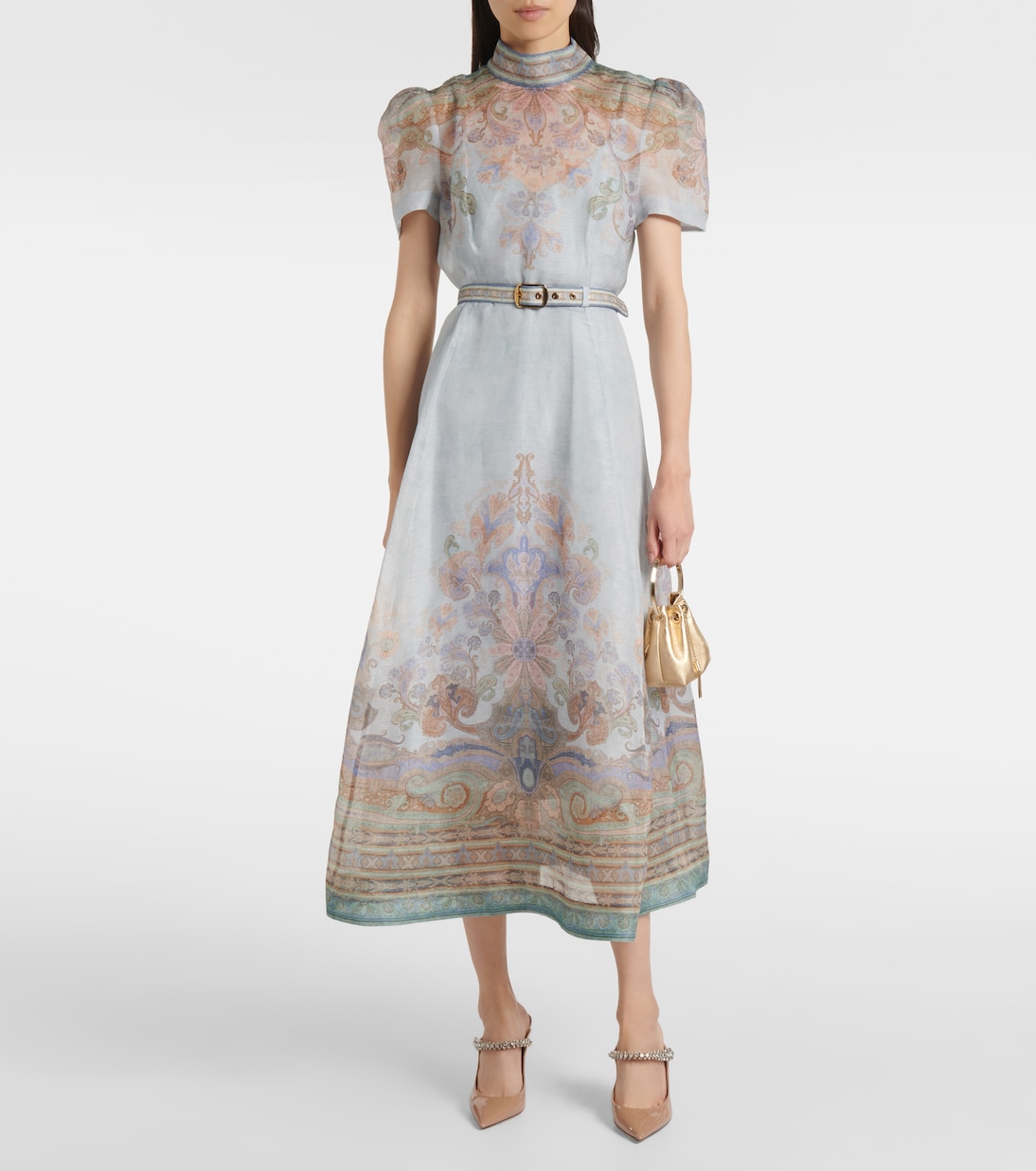 Robe midi Eden en lin et soie | Zimmermann