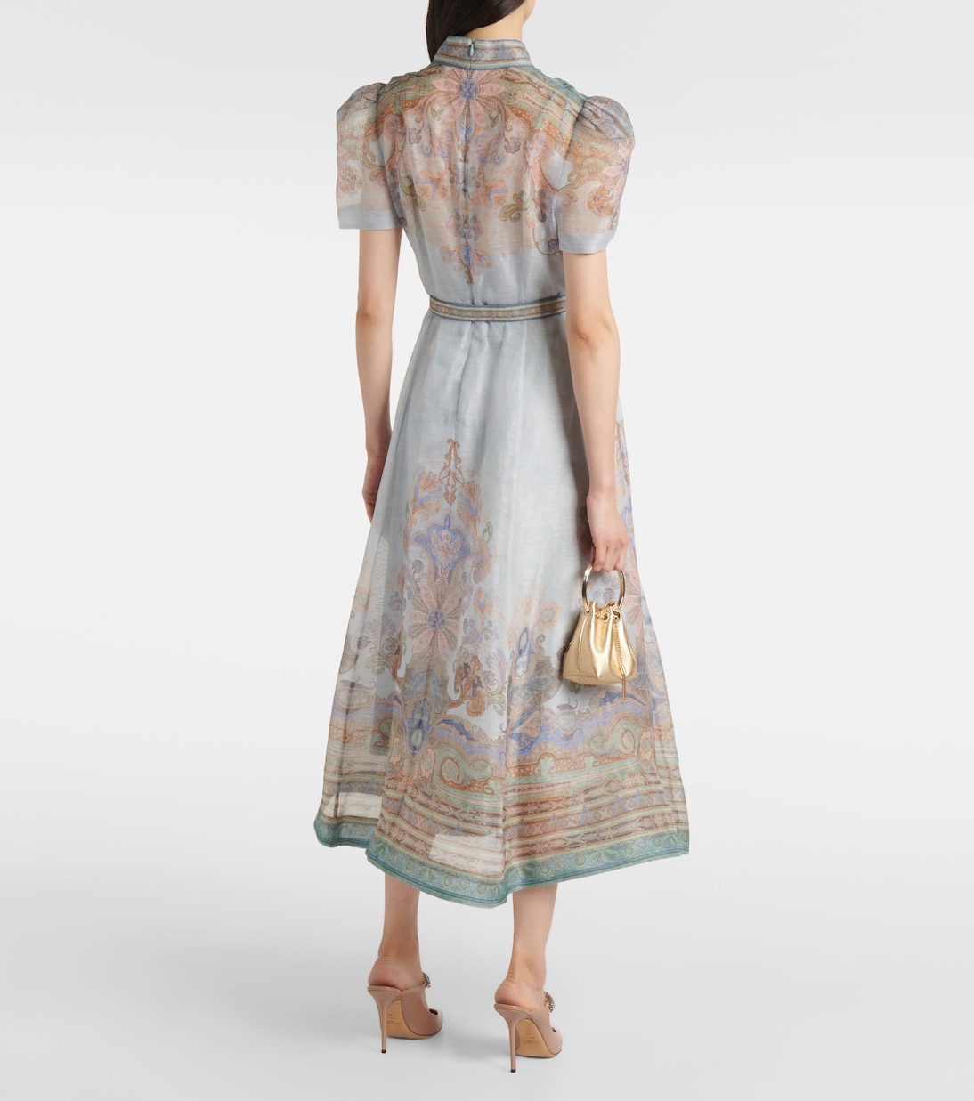 Robe midi Eden en lin et soie | Zimmermann