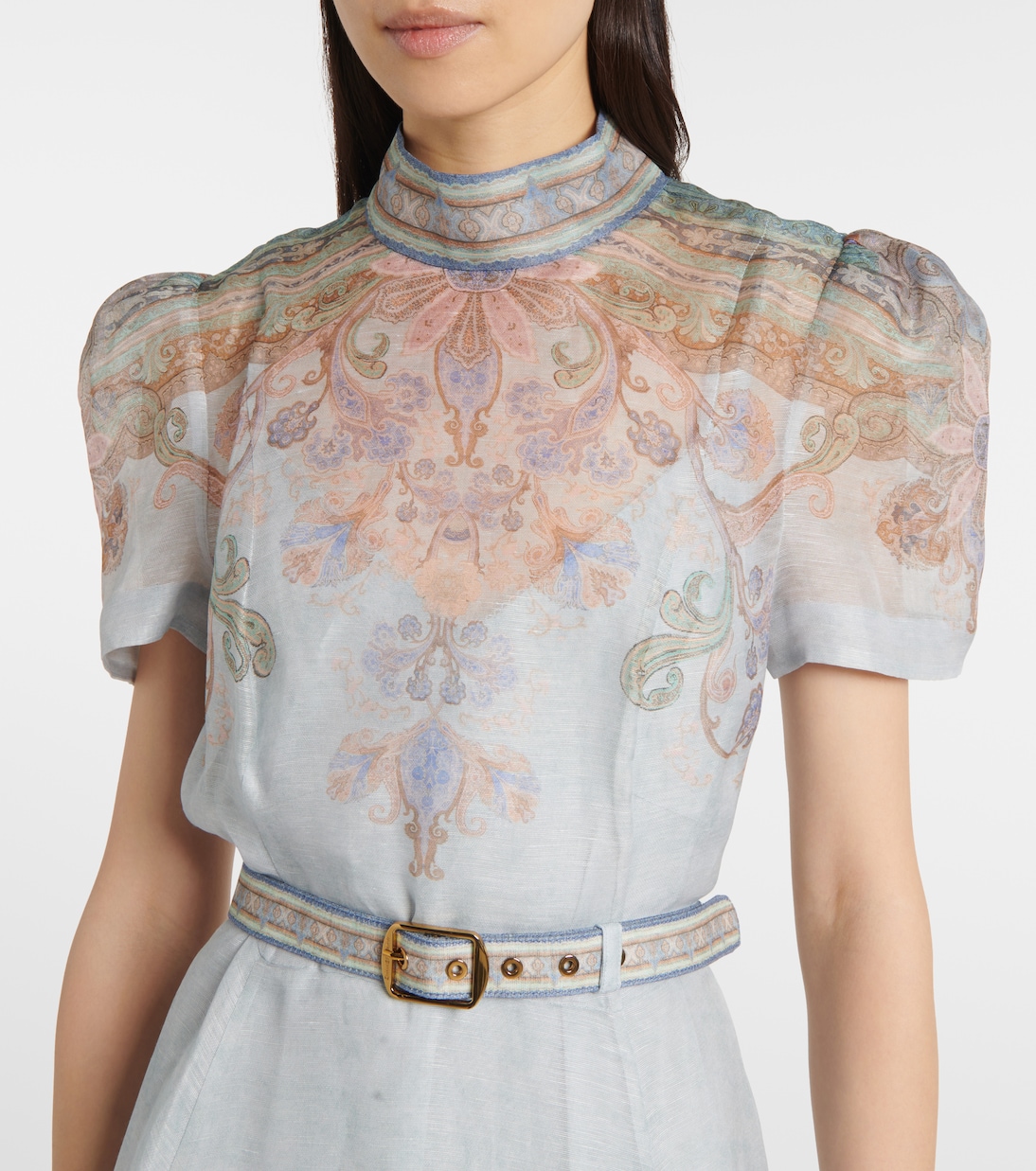 Robe midi Eden en lin et soie | Zimmermann
