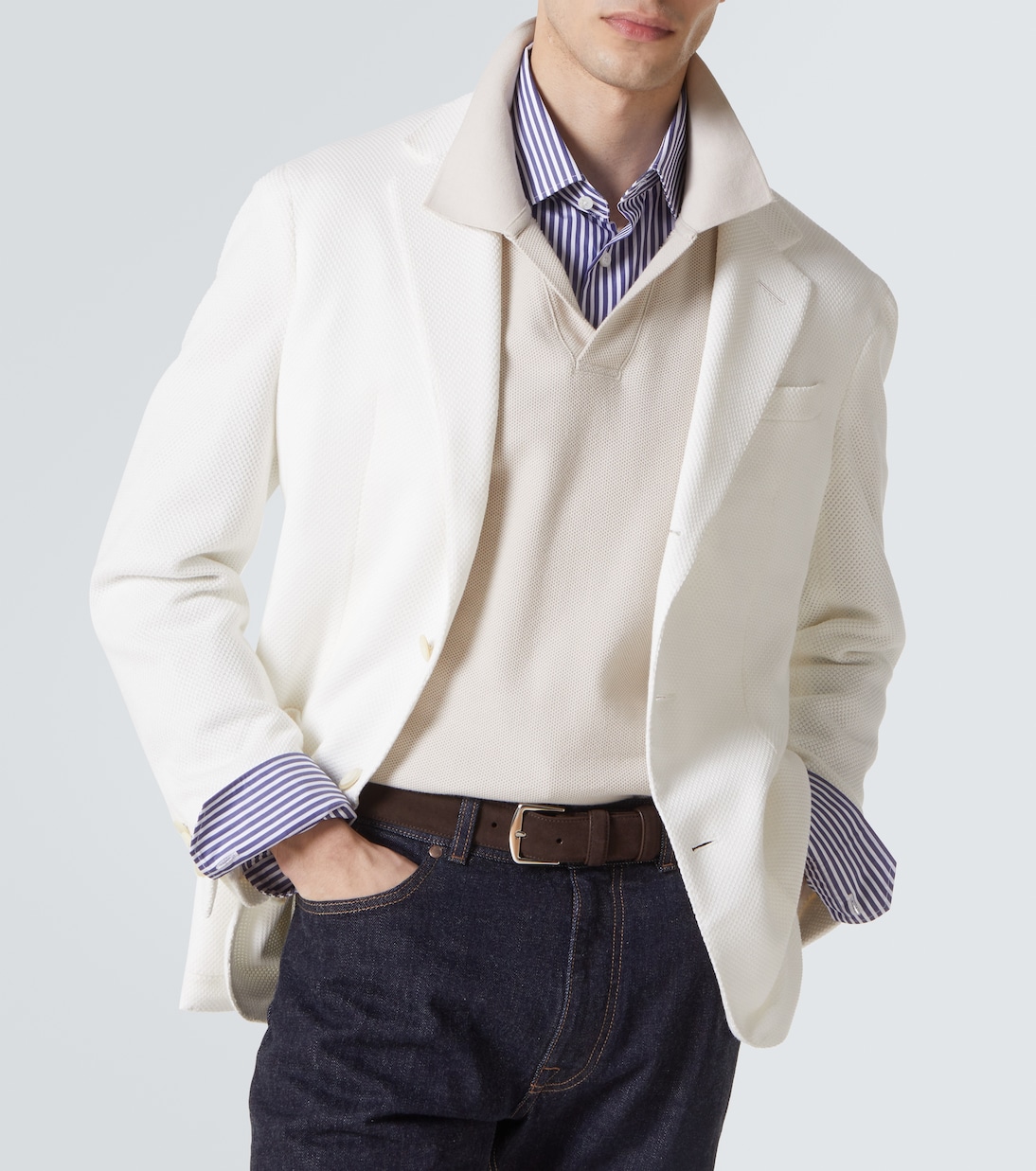 Blazer in piqué di cotone | Dunhill