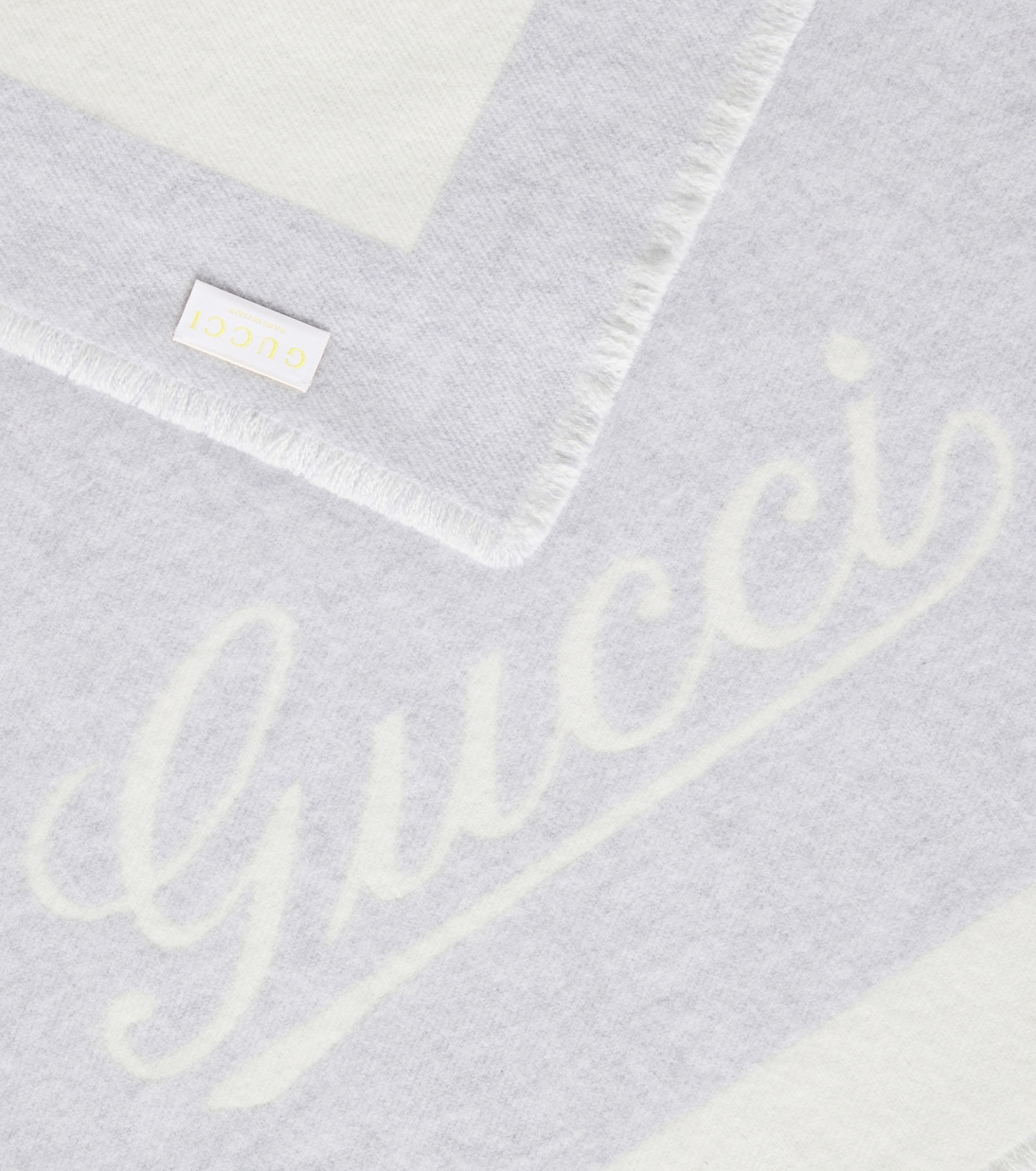 Baby Gucci Script jacquard cashmere blanket | Gucci Kids