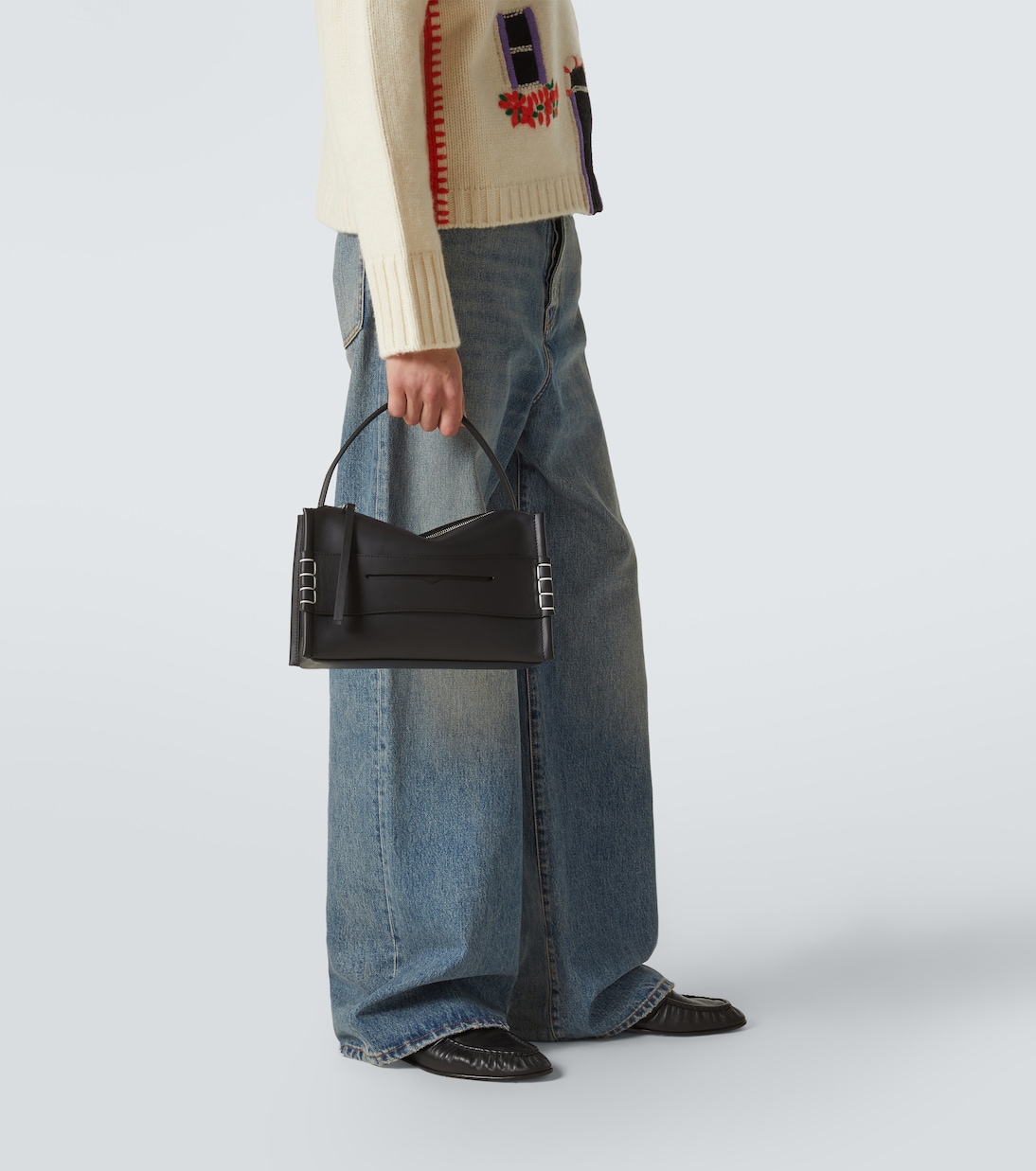 Messenger Bag Loafer aus Leder | JW Anderson