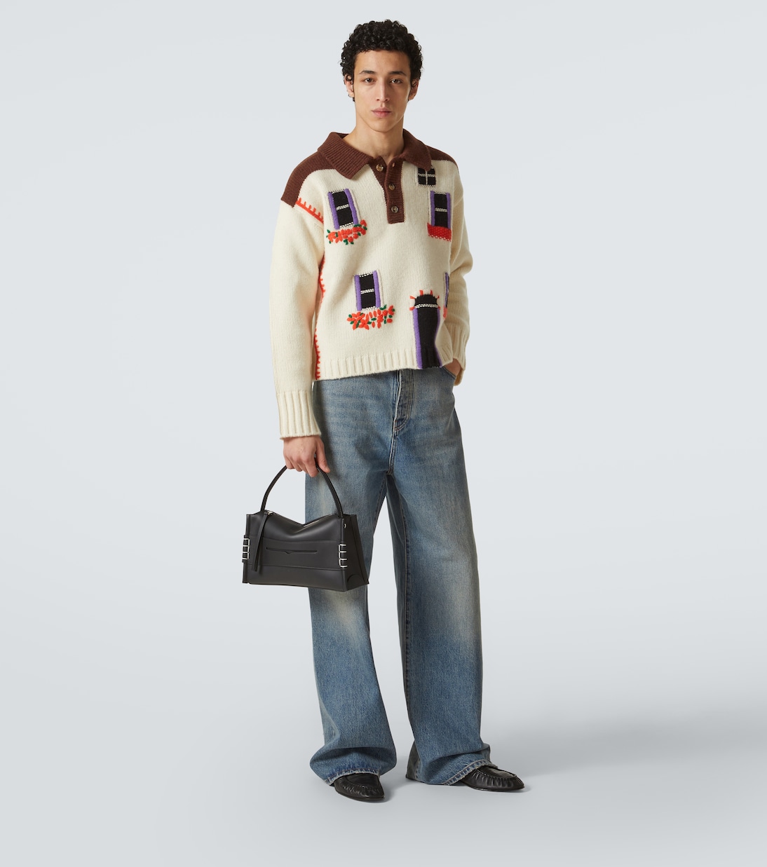 Messenger Bag Loafer aus Leder | JW Anderson
