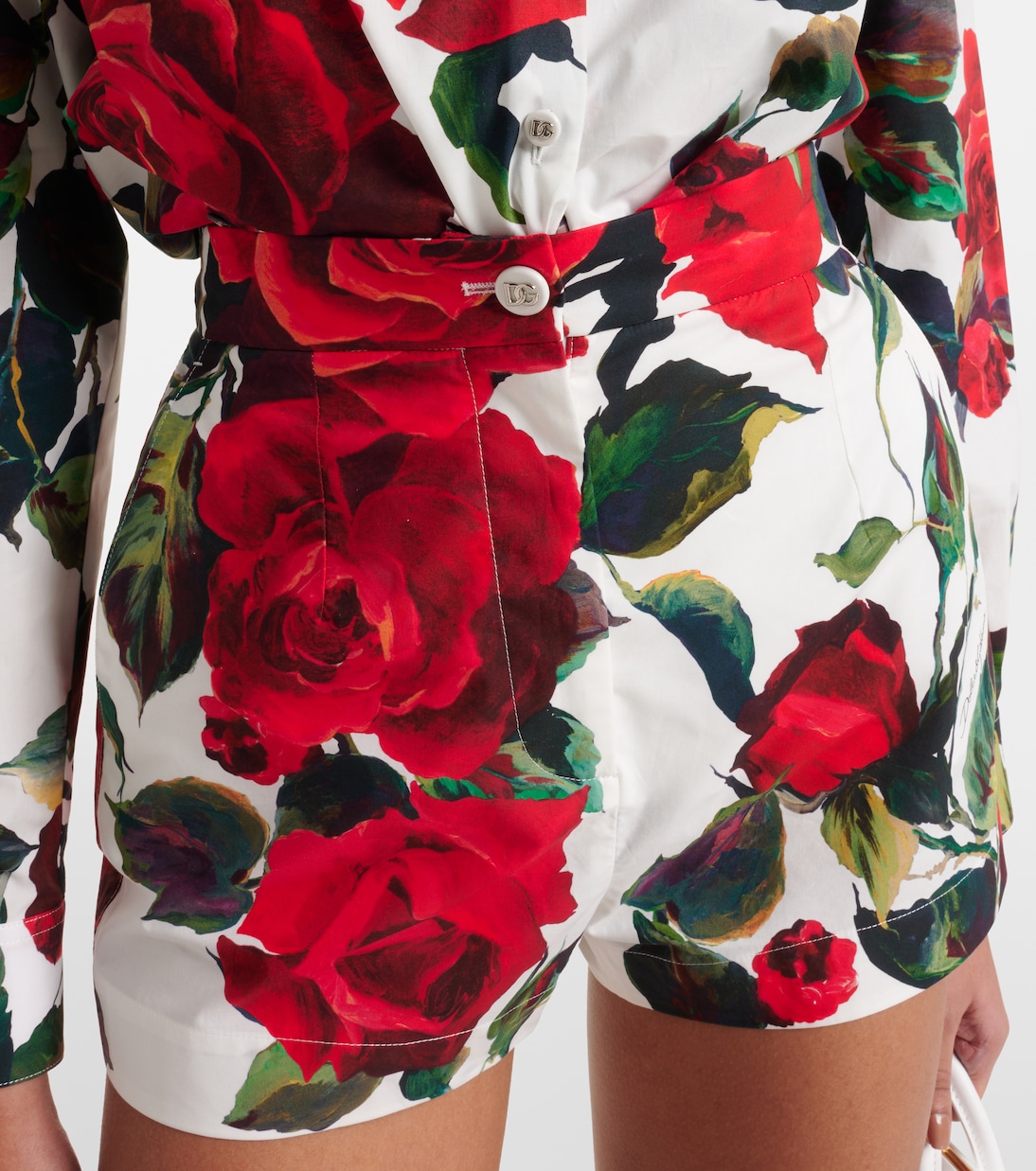 Shorts in cotone con stampa | Dolce&Gabbana