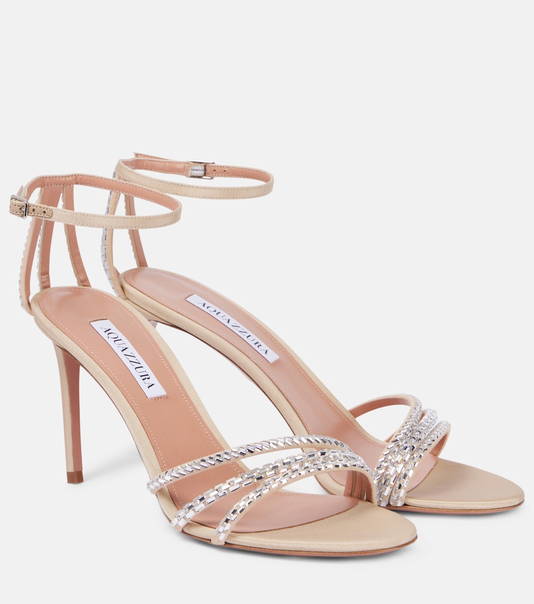 Milagros 75 embellished leather sandals | Aquazzura