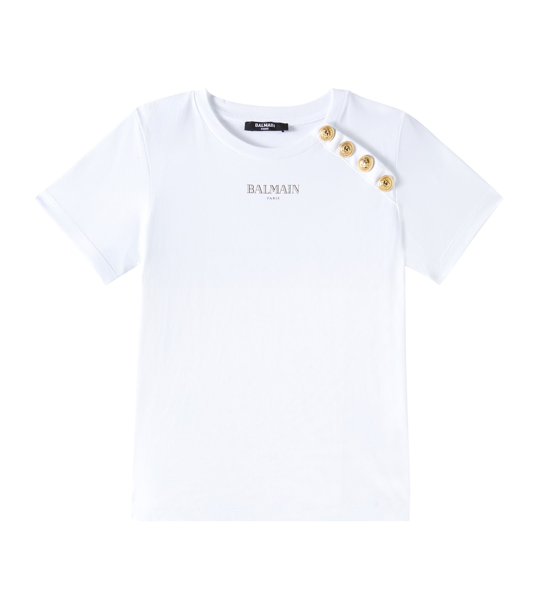 Camiseta en jersey de algodón con logo | Balmain Kids
