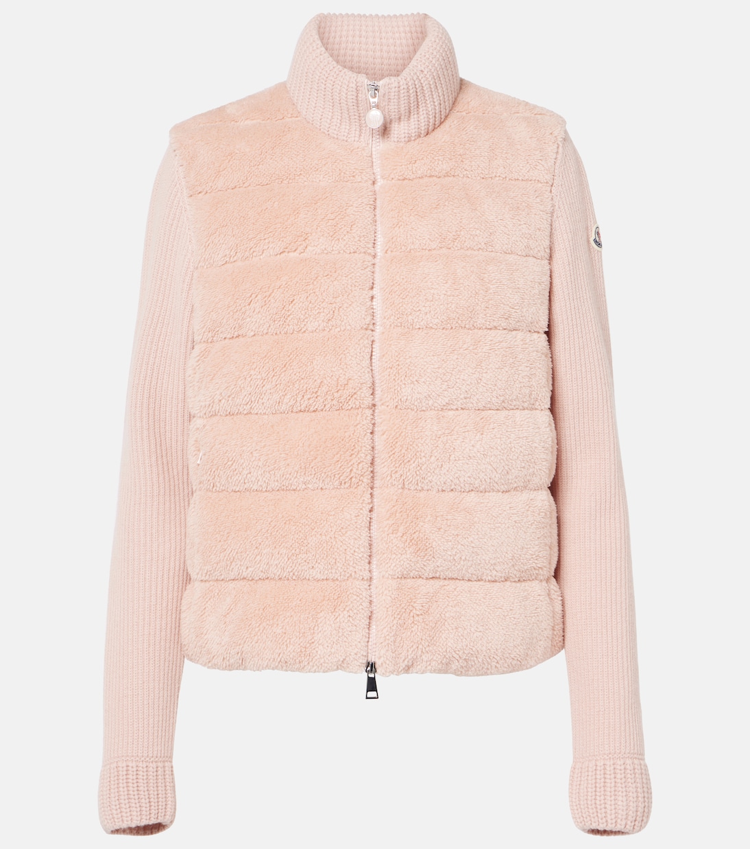 Down-paneled faux fur and wool cardigan | Moncler