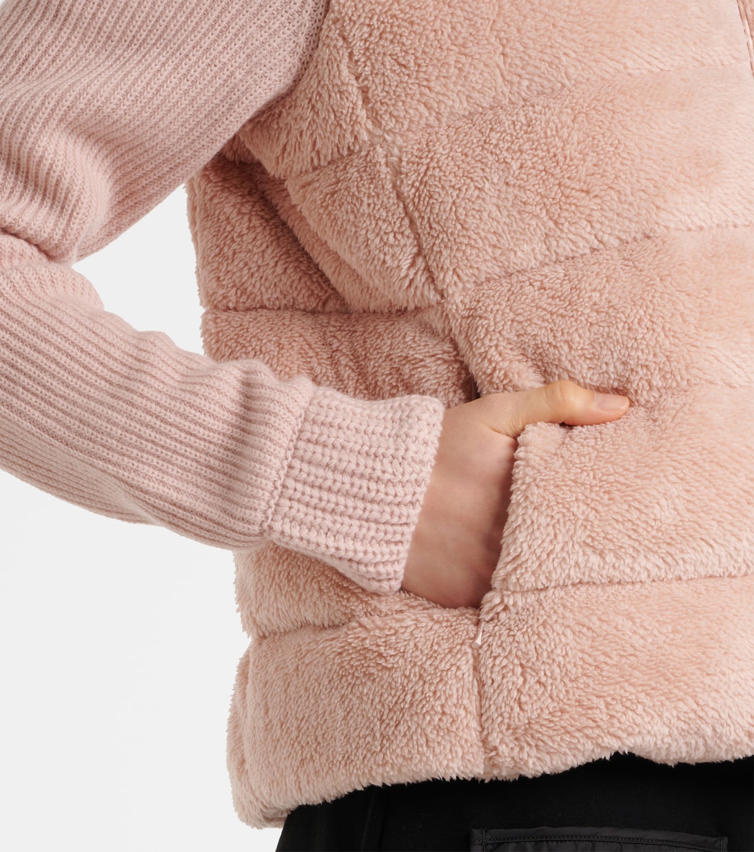 Down-paneled faux fur and wool cardigan | Moncler